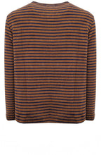 Cannella Tan and Navy Striped Cardigan