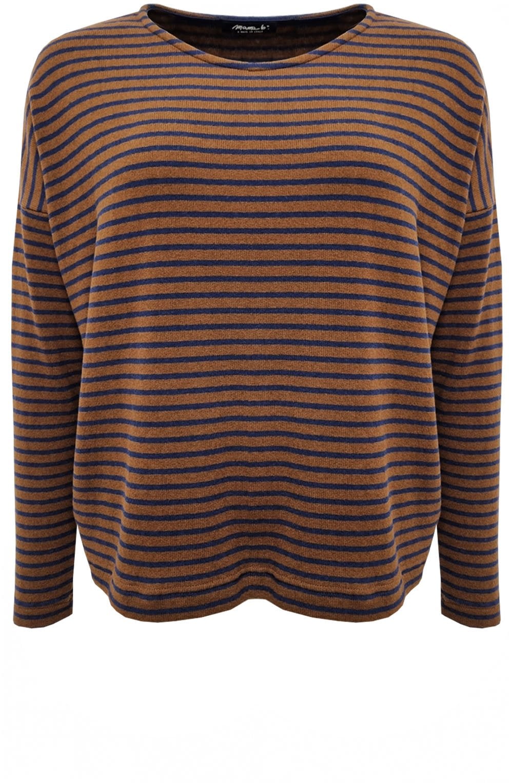 Cannella Tan Navy Striped Milis Sweater