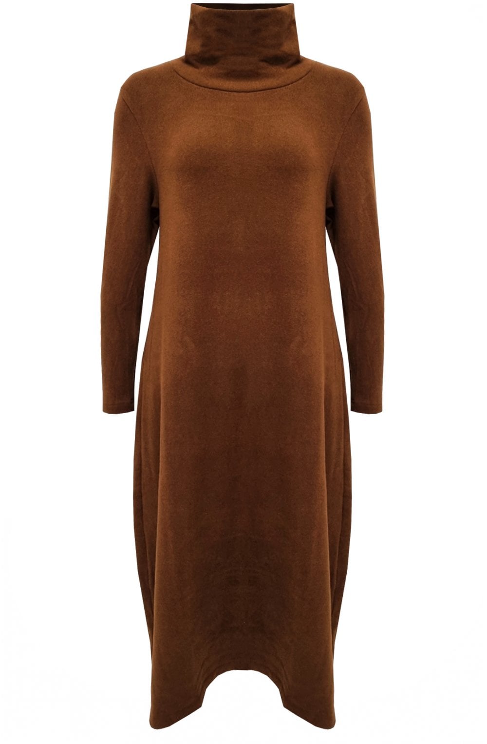 Cannella Tan Tiramisu Cowl Neck Dress