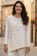 Cara Luna Texture Panelled Jumper