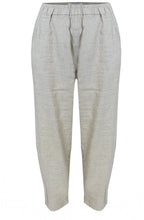 Cervo D Natural Casual Fit Linen Trousers