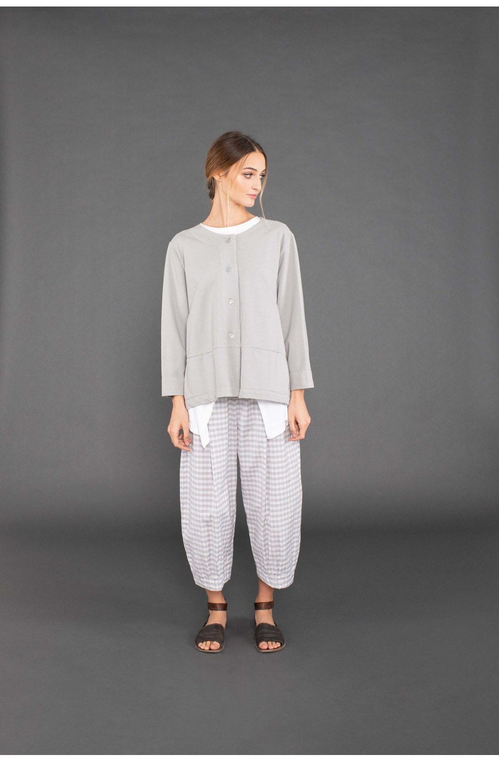 Check Casual Shape Culottes