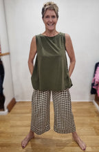 Chiaro Q Alga Green Checked Culottes