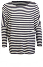 Choux Lavender and Cream Striped Knit Top
