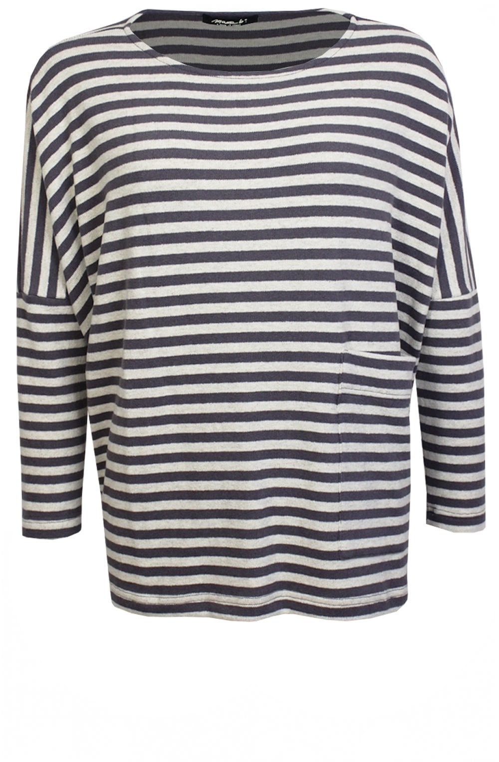 Choux Lavender and Cream Striped Knit Top