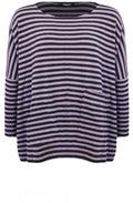 Choux Purple and Lavender Striped Knit Top