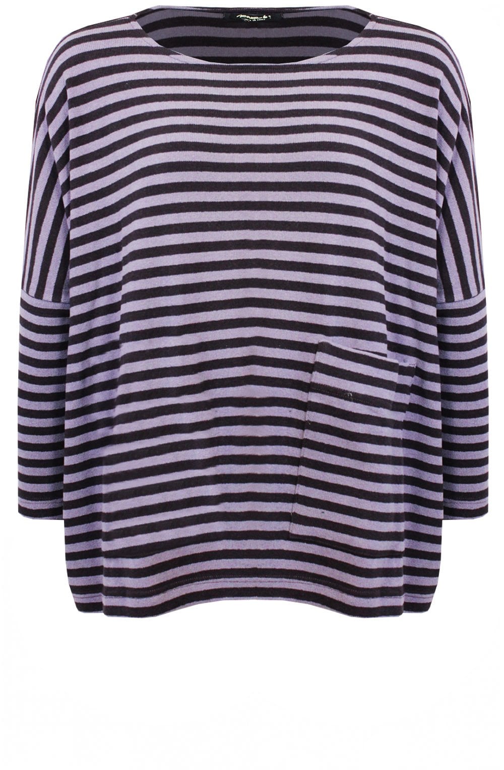 Choux Purple and Lavender Striped Knit Top