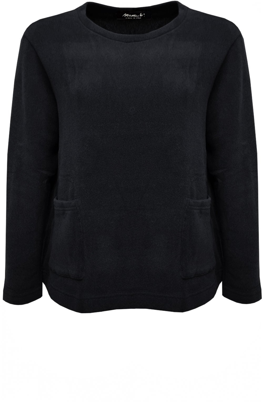 Colla M Nero Black Double Pocket Jumper