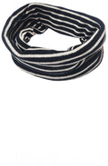 Colonia Nero Black and Cream Striped Snood