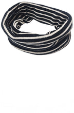 Colonia Nero Black and Cream Striped Snood