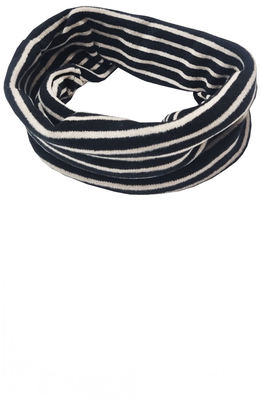 Colonia Nero Black and Cream Striped Snood