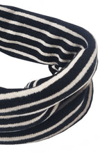 Colonia Nero Black and Cream Striped Snood