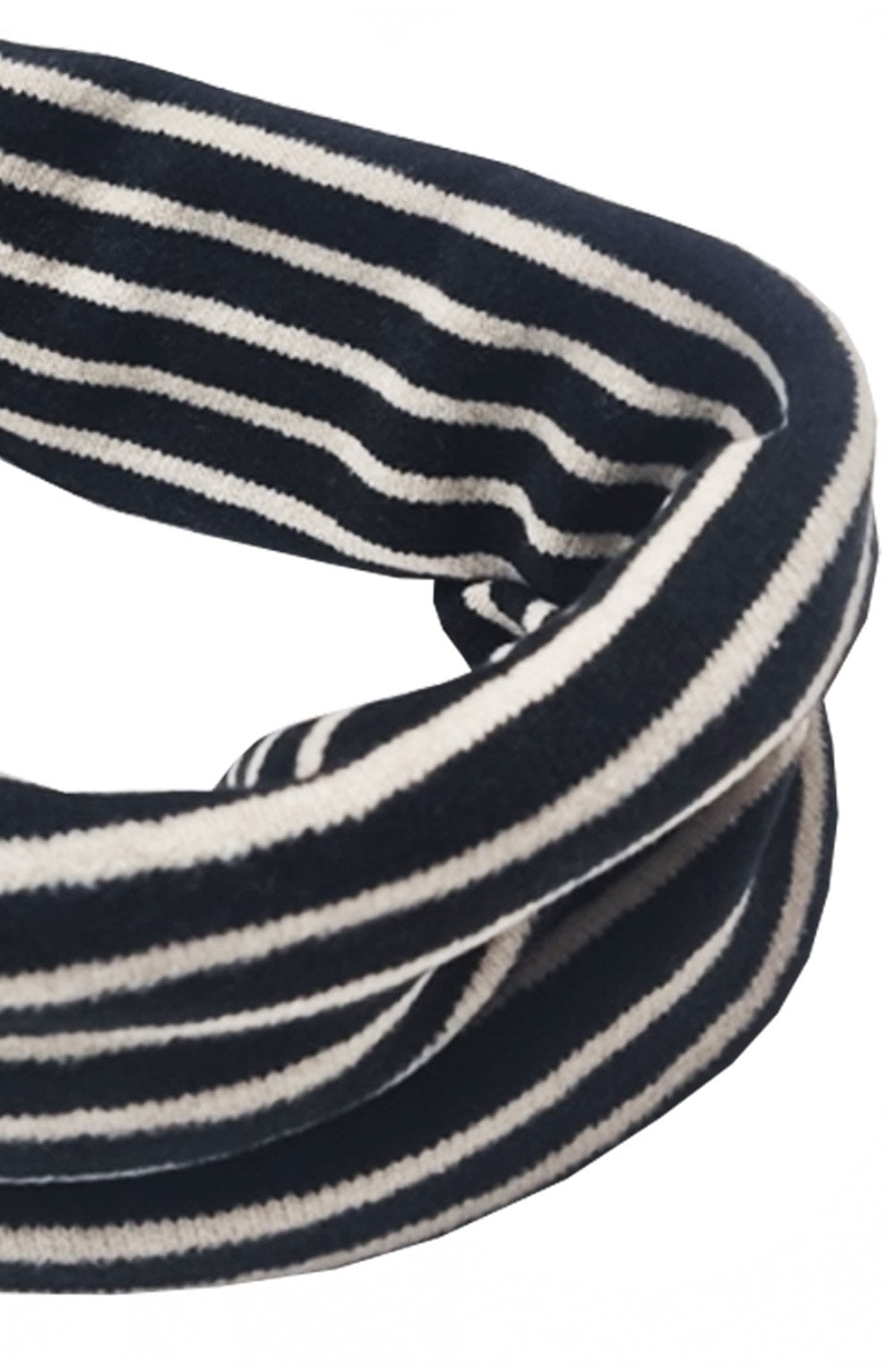 Colonia Nero Black and Cream Striped Snood