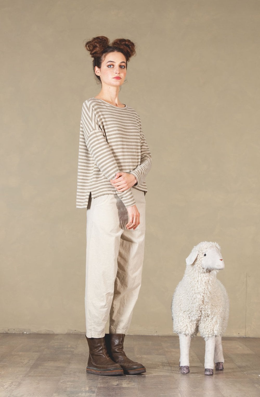Cream and Beige Alison Jumper