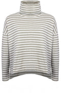 Cream and Beige Moyet Cowl neck Jumper