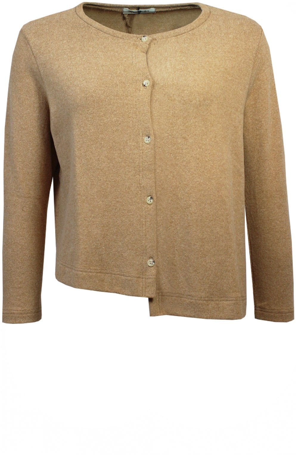 Crema Deserto Asymmetric Cardigan
