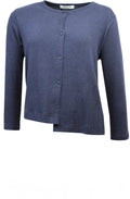 Crema Navy Asymmetric Cardigan