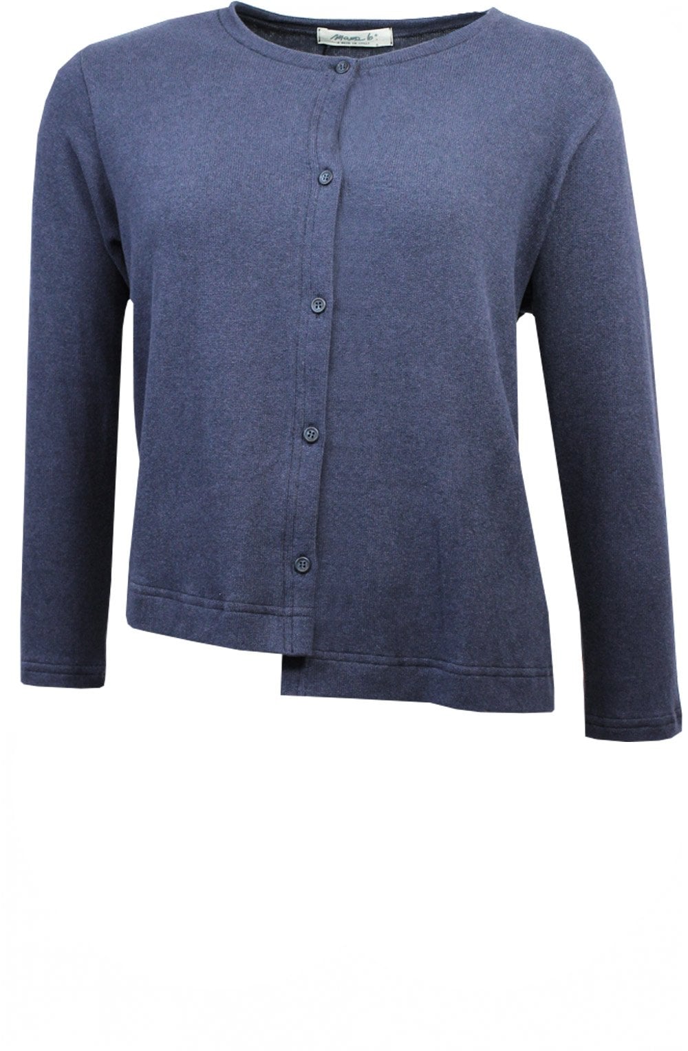 Crema Navy Asymmetric Cardigan