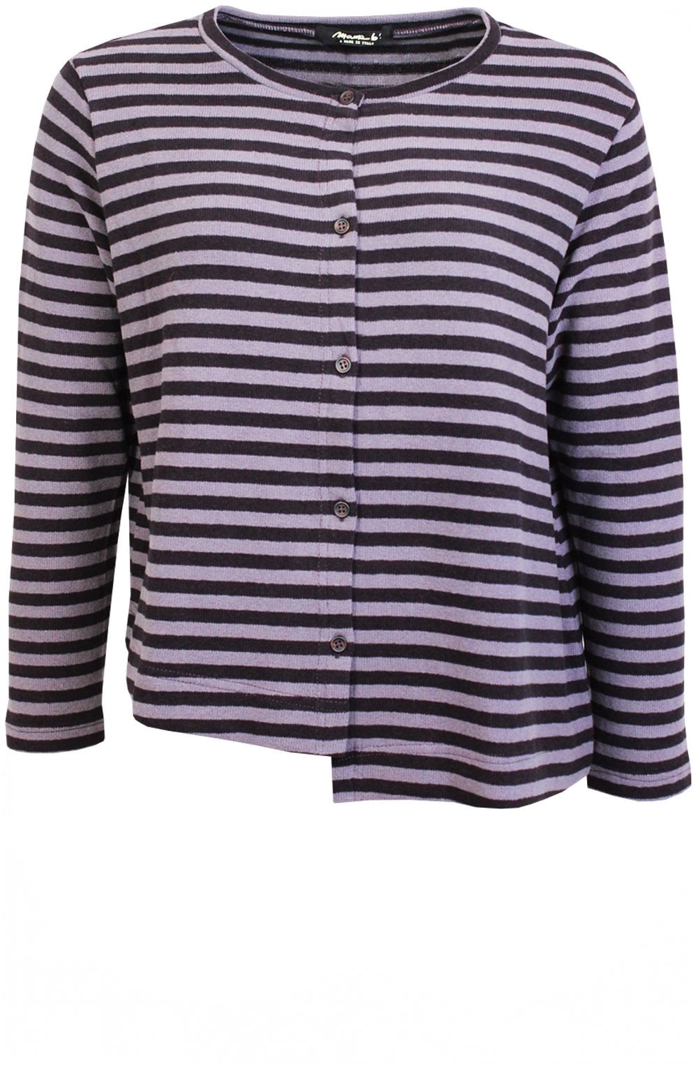 Crema Radicchio Asymmetric Cardigan
