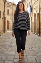 Crema Riga Notte Navy Asymmetric Cardigan