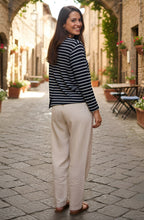 Crema Riga Notte Navy Asymmetric Cardigan