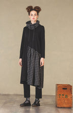 Denny Nero Jersey and Checked A Line Dress