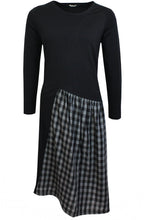 Denny Nero Jersey and Checked A Line Dress