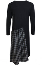 Denny Nero Jersey and Checked A Line Dress