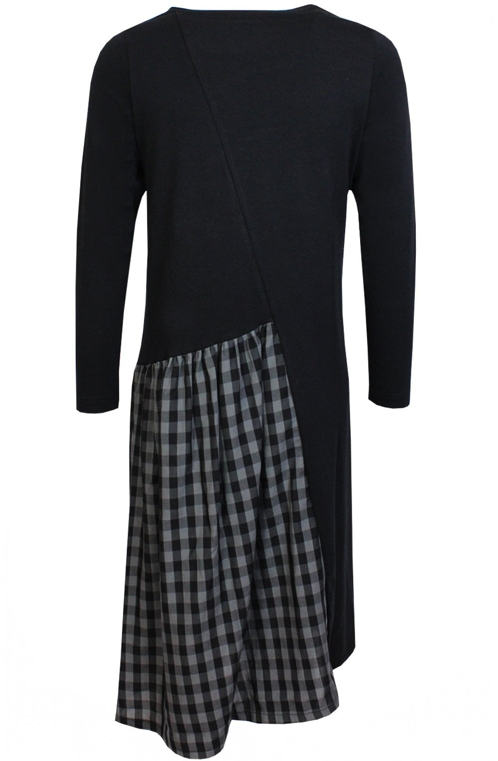 Denny Nero Jersey and Checked A Line Dress