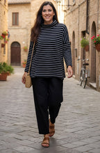 Dina Rigga Notte Navy Side Split Jumper