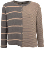 Grey & Taupe Asymmetric Cardigan