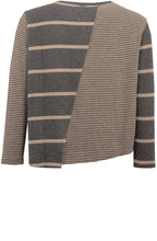 Grey & Taupe Asymmetric Cardigan