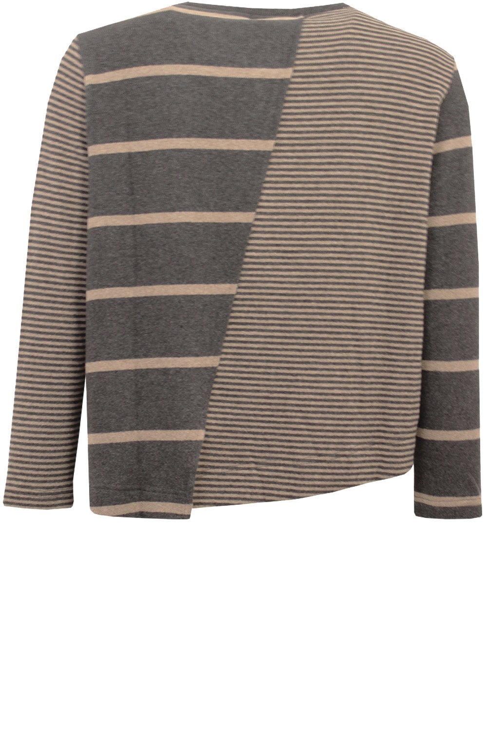 Grey & Taupe Asymmetric Cardigan