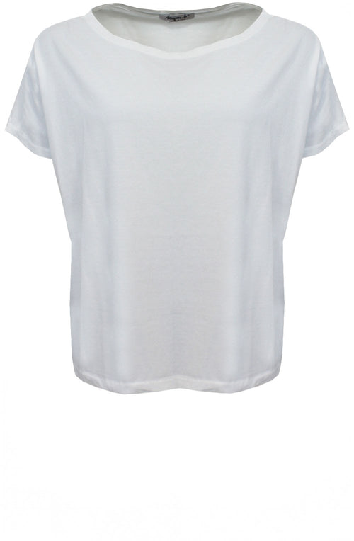 Ibisco U Latte Boxy Shape T Shirt