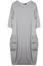 Islanda Light Grey Tulip Dress