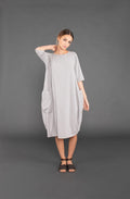 Islanda Light Grey Tulip Dress