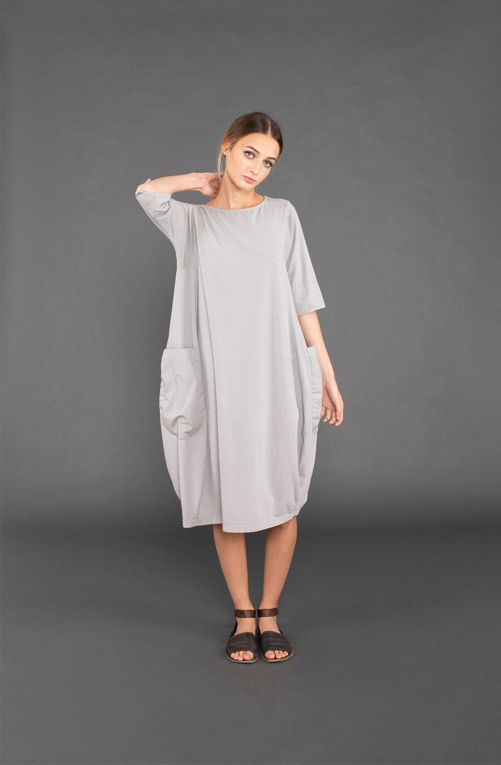 Islanda Light Grey Tulip Dress