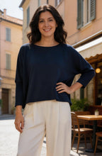 Kira M Blue Oversized Trapeze Jumper