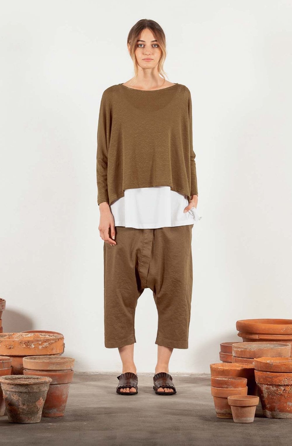 Kira Semi Sheer Bat Wing Top