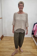 Lago Grezzo Textured Poncho Style Pullover