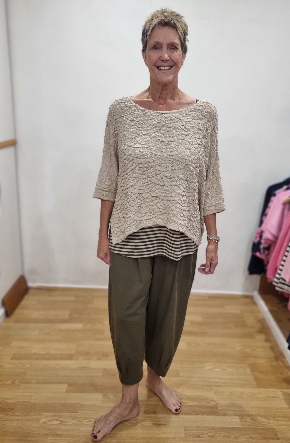 Lago Grezzo Textured Poncho Style Pullover