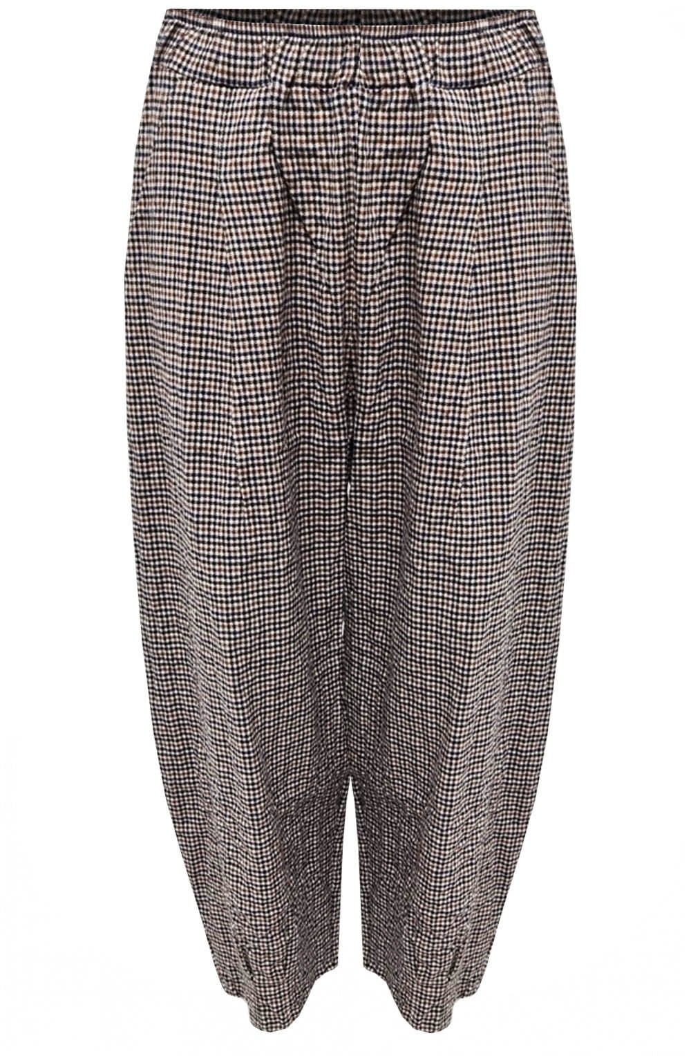 Laguna Navy and Tan Check Bianco Culottes