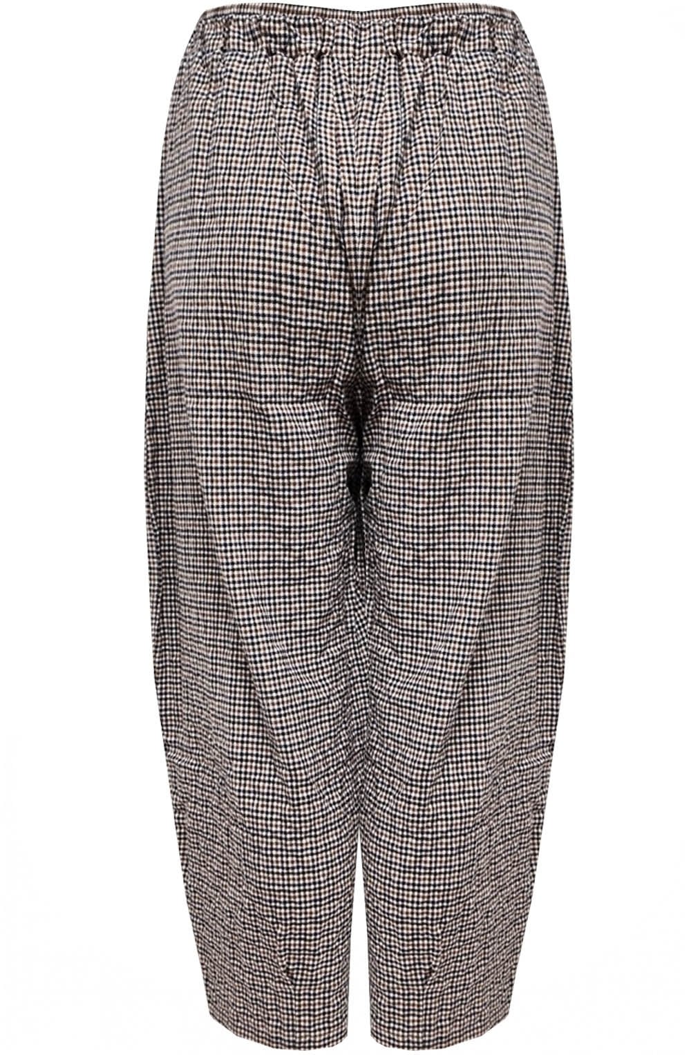 Laguna Navy and Tan Check Bianco Culottes