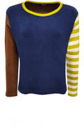 Laguna Navy Tan and Lime Belvi Jumper