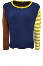 Laguna Navy Tan and Lime Belvi Jumper