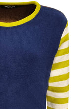 Laguna Navy Tan and Lime Belvi Jumper