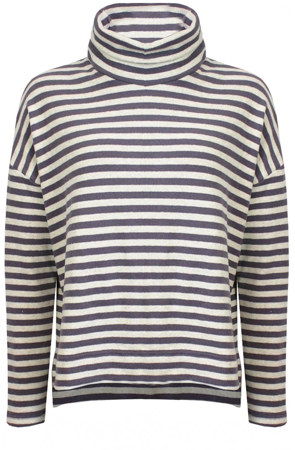 Lavender and Cream Moyet Cowl Neck Jumper