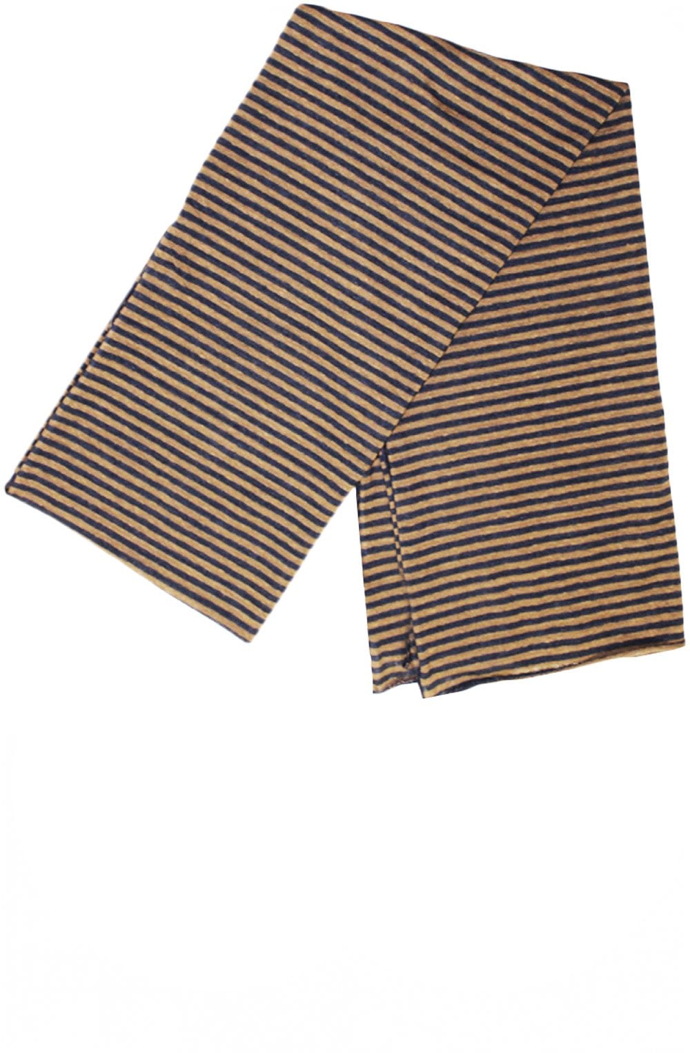 Liana Navy & Tan Striped Scarf