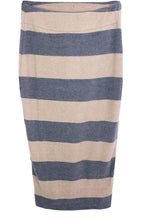 Lilla Striped Knit Midi Skirt