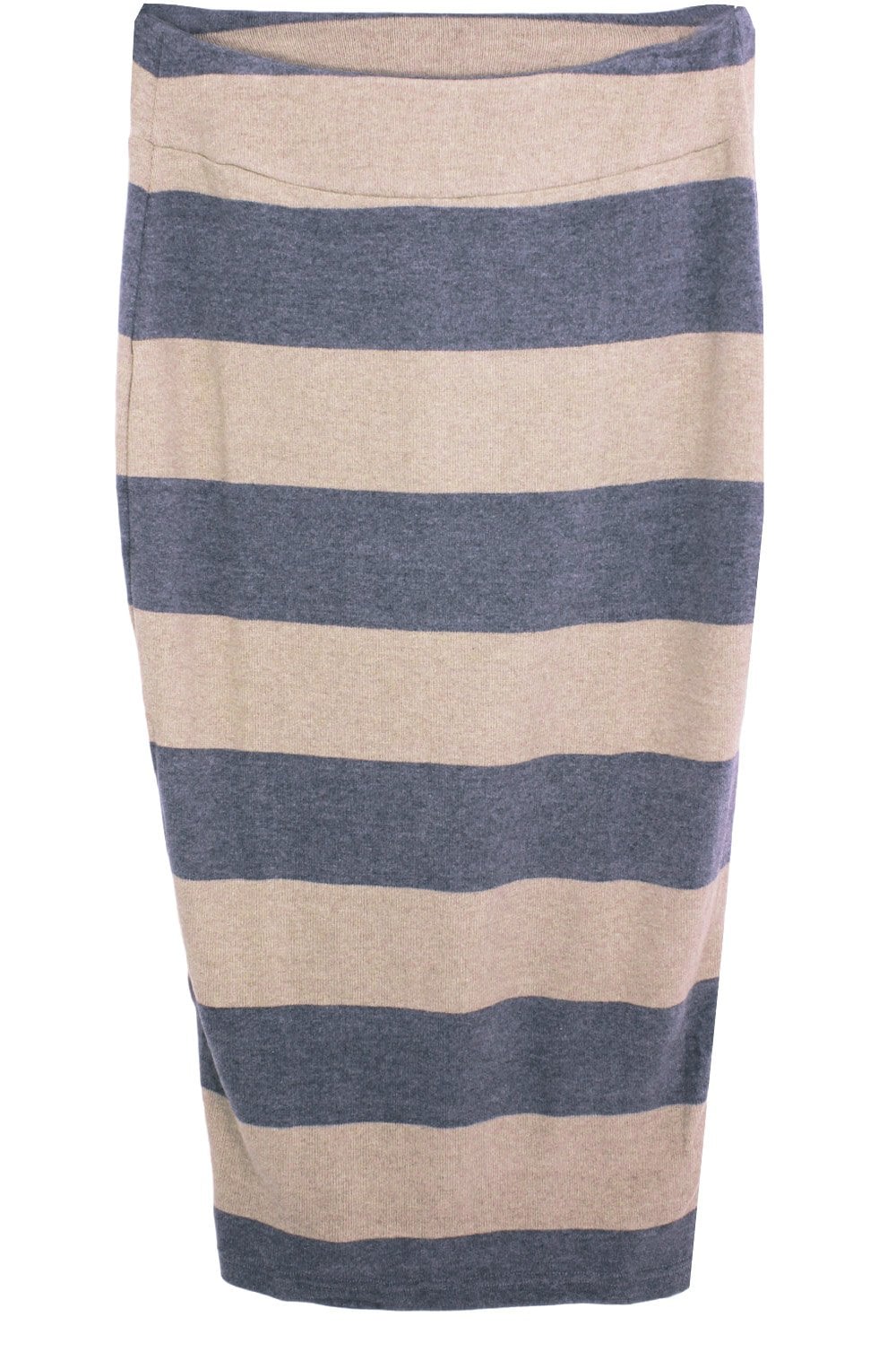 Lilla Striped Knit Midi Skirt